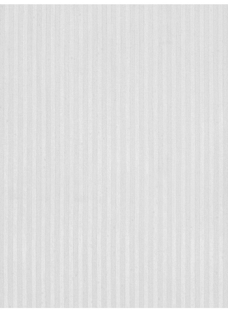 MarkHome MarkHome 100 Cotton Classic Stripe 210 TC King Bed Sheet Set White  - Image 3