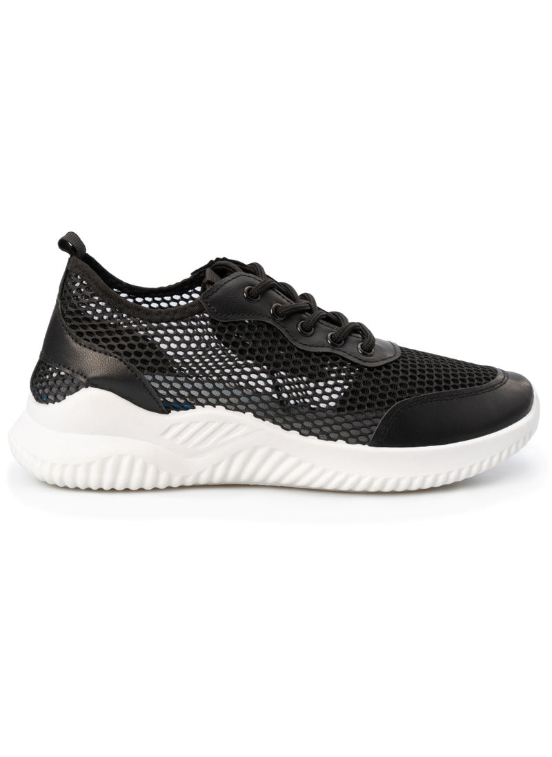 Wam Shoes for Men - Comfortable Sneakers, Trainer Shoes, Casual Mens Shoes, Gym Shoes, Lightweight and Breathable Walking Shoes, Sport Shoes for Men, Textile Mesh Lining, Black  - Image 1