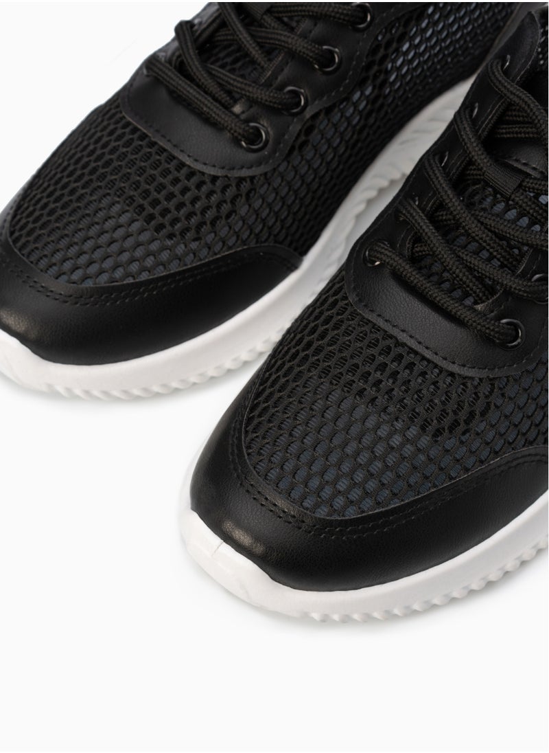 Wam Shoes for Men - Comfortable Sneakers, Trainer Shoes, Casual Mens Shoes, Gym Shoes, Lightweight and Breathable Walking Shoes, Sport Shoes for Men, Textile Mesh Lining, Black  - Image 5