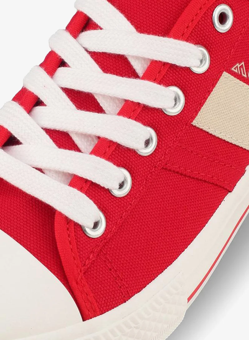 Oaklan By Shoexpress RED Women Lace-Up Ankle Sneakers for Women | Best Price UAE