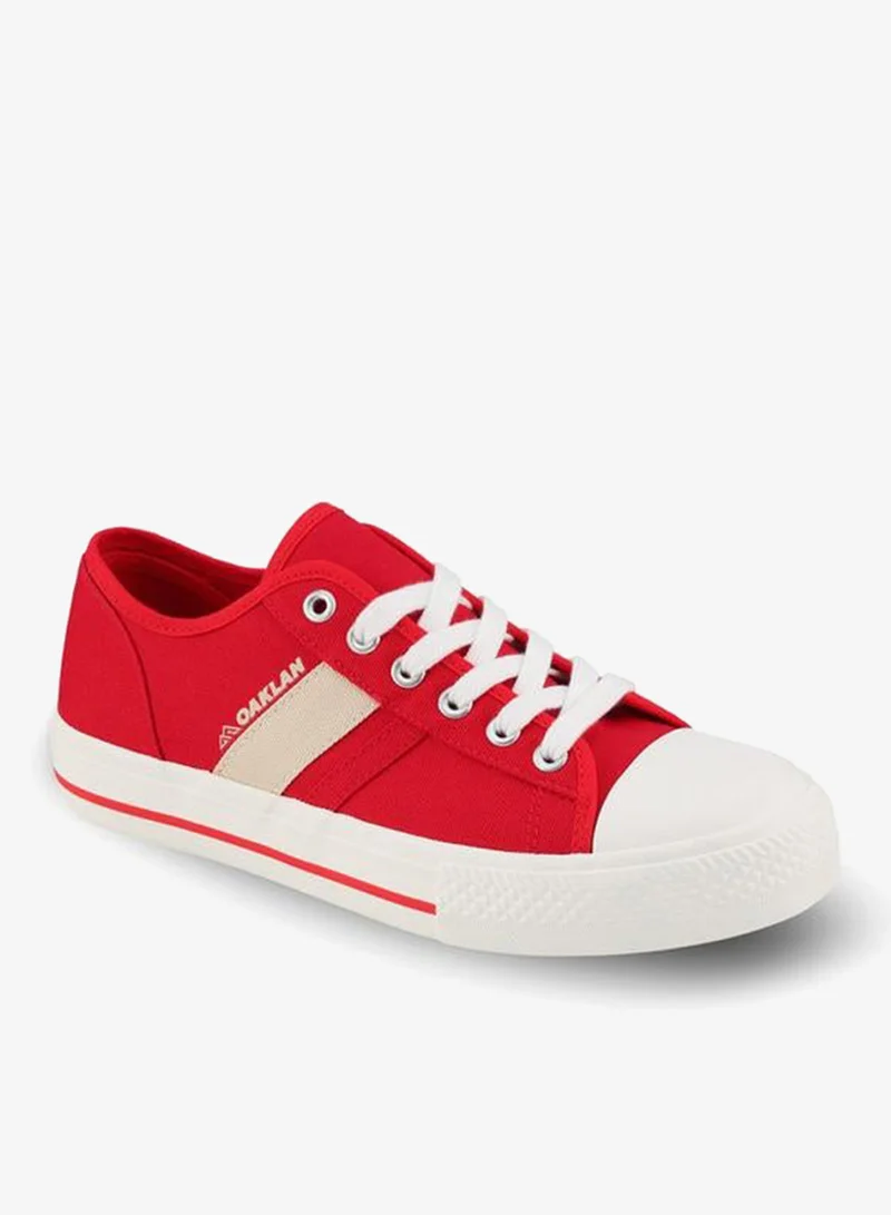 Oaklan By Shoexpress RED Women Lace-Up Ankle Sneakers for Women | Best Price UAE