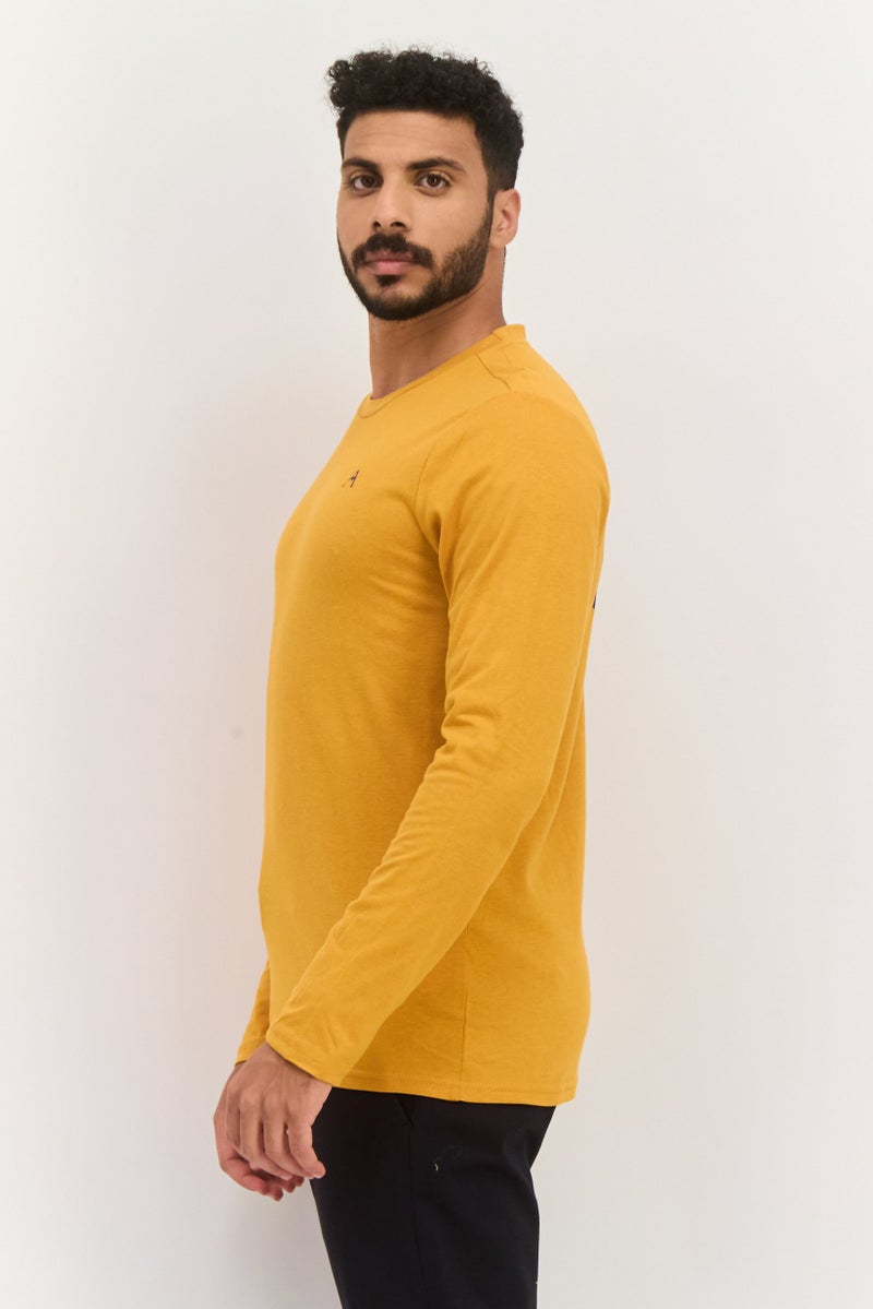 Avalanche Men Sportswear Fit Long Sleeves Outdoor T-Shirt, Orange  - Image 2