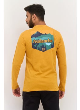 Avalanche Men Sportswear Fit Long Sleeves Outdoor T-Shirt, Orange  - Image 4