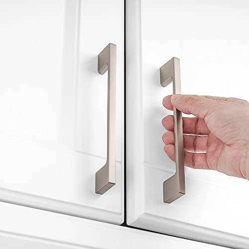 KOOFIZO 10 Pack 5 Inch Brushed Nickel Kitchen Cabinet Pulls Stain Nickel Cabinet Handles Silver Cabinet Hardware for Kitchen Cabinets Drawer P01 Dresser Cupboard Bedroom Bathroom - Image 5