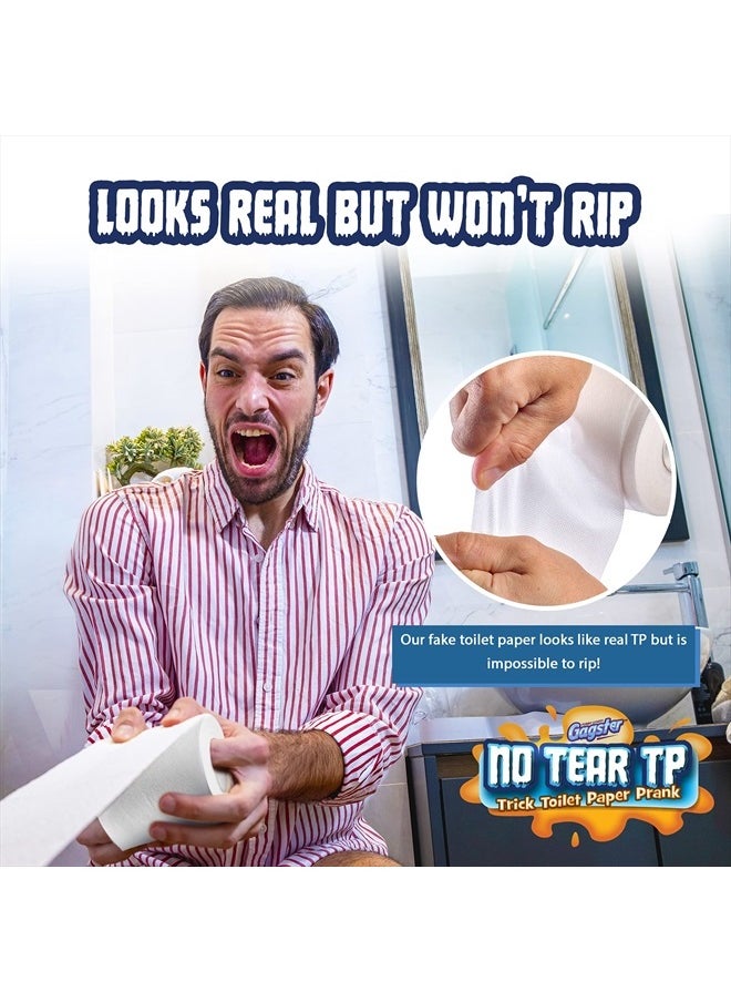 Gagster - No Tear Toilet Paper - Prank Gift, Funny Toilet Paper for Hilarious Jokes,Toilet Paper Rolls, Looks Like Real Toilet Paper But Won't Tear - Funny Stuff for Adults & Kids - No Rip Tp - Image 1