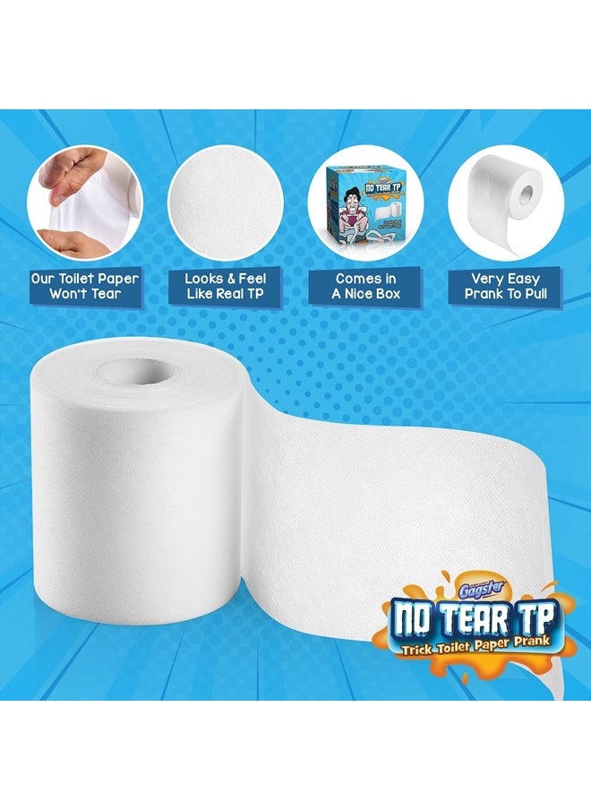 Gagster - No Tear Toilet Paper - Prank Gift, Funny Toilet Paper for Hilarious Jokes,Toilet Paper Rolls, Looks Like Real Toilet Paper But Won't Tear - Funny Stuff for Adults & Kids - No Rip Tp - Image 1