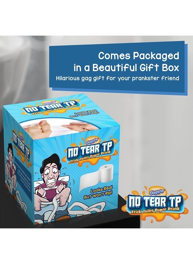 Gagster - No Tear Toilet Paper - Prank Gift, Funny Toilet Paper for Hilarious Jokes,Toilet Paper Rolls, Looks Like Real Toilet Paper But Won't Tear - Funny Stuff for Adults & Kids - No Rip Tp - Image 1