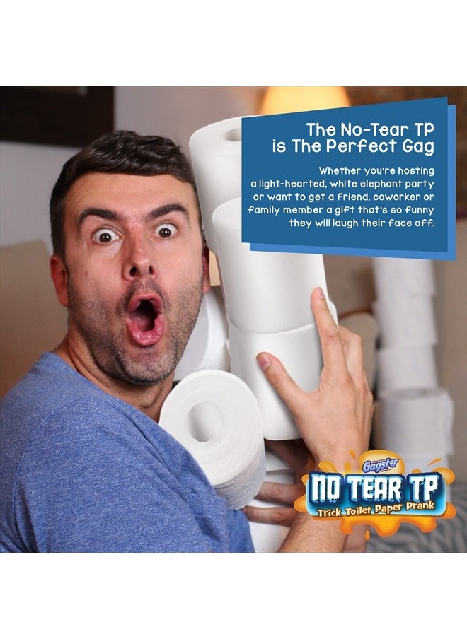 Gagster - No Tear Toilet Paper - Prank Gift, Funny Toilet Paper for Hilarious Jokes,Toilet Paper Rolls, Looks Like Real Toilet Paper But Won't Tear - Funny Stuff for Adults & Kids - No Rip Tp - Image 1