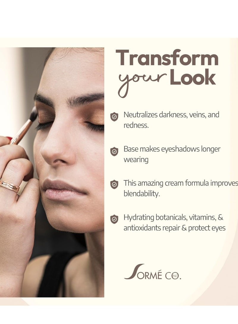 Sorme Treatment Cosmetics Under Shadow Primer (0.18 oz) | Neutralizing Eyelid Primer for Crease-Proof Eye Makeup | Hydrating Cream Eyeshadow Primer | Cruelty-Free Eyeshadow Base and Under Eye Primer - Image 5