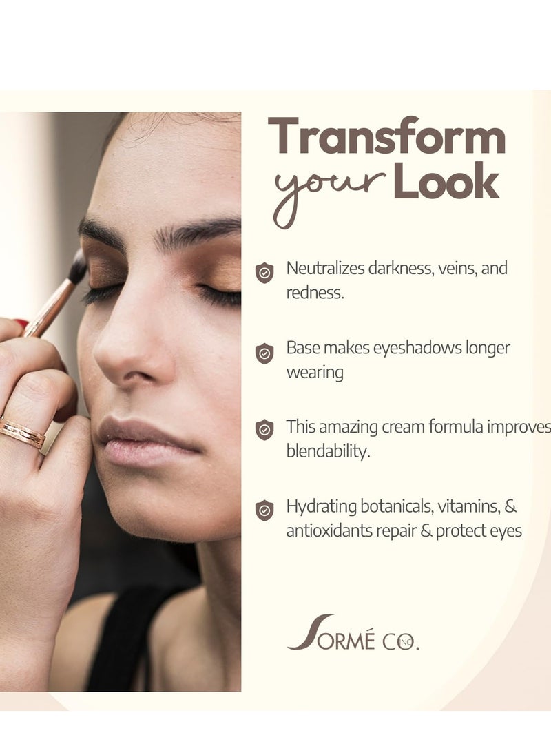 Sorme - Sorme Treatment Cosmetics Under Shadow Primer (0.18 oz) | Neutralizing Eyelid Primer for Crease-Proof Eye Makeup | Hydrating Cream Eyeshadow Primer | Cruelty-Free Eyeshadow Base and Under Eye Primer - Image 1