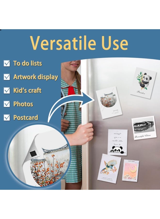 120 PCS Strong Adhesive Magnetic Squares - 20x20x2mm Flexible Peel & Stick Magnets for Fridge, Crafts, Vision Board & School Projects - Image 5