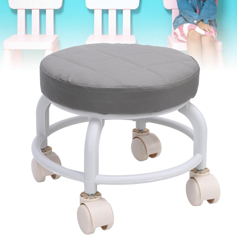 كرسي دوار، مزود بوسادة ناعمة من الجلد المصنوع من البولي يوريثان (PU)، يمكن تدويره 360 درجة، ويحتوي على عجلات قوية، مناسب للاستخدام في المنزل، المكتب، الجراج، صالون التجميل، أو السبا. - Image 2