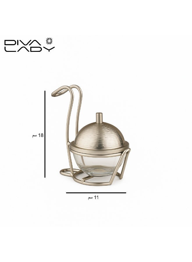 DIVA LADY 🍬 DIVA LADY Elegant Silver Serving Bowl – Compact Luxury for Dates, Nuts, and Sweets ✨ - Image 3