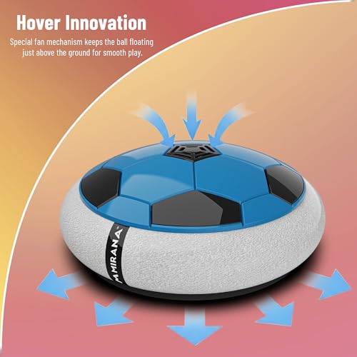Mirana C-Type USB Rechargeable Hover Football Indoor Floating Hoverball Soccer|Air Football Neon Lite|Made in India Fun Toy Best Gift for Boys and Kids (Blue) Plastic - Image 4