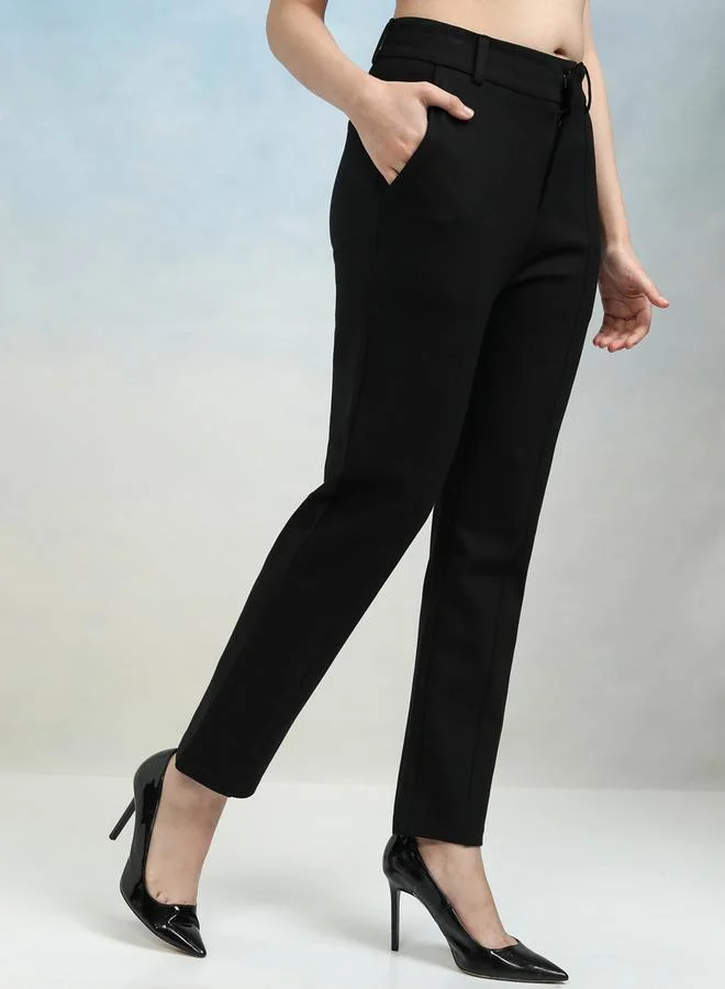 Tokyo Talkies Tokyo Talkies Mid Rise Tapered Fit Trousers