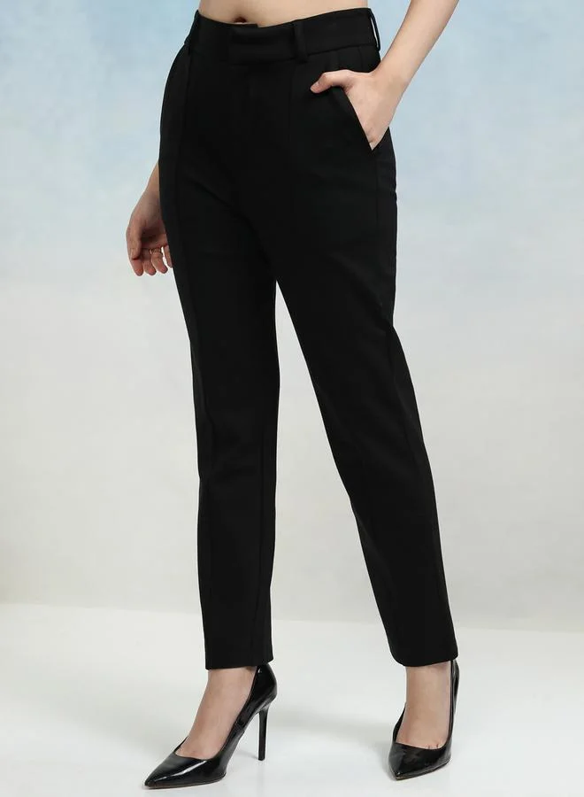 Tokyo Talkies Tokyo Talkies Mid Rise Tapered Fit Trousers
