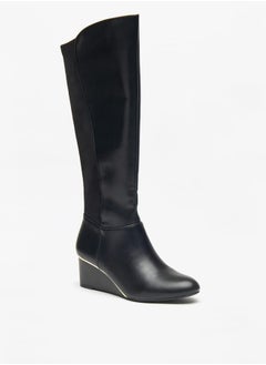 Celeste Womens Solid High Shaft Boots with Zip Closure  - Image 3