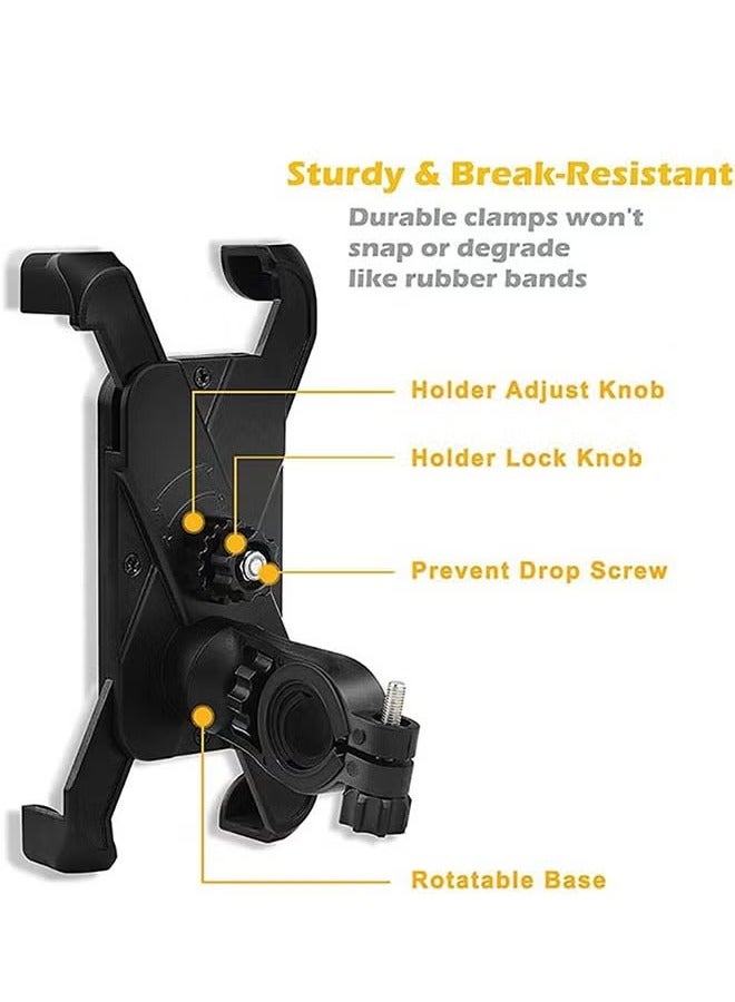 MIGOFAST 360 Degree Rotation Anti Shake Bicycle Phone Holder Universal Motorcycle Mobile Phone Holder Mount Clamp Compatible with iPhone and Samsung  - Image 5