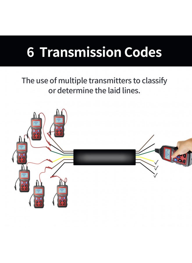 NOYAFA NOYAFA NF-826 Underground Cable Tester Wire Locator Tracker Detector, Wall and Underground Pipeline Wire Detector. Test Short Circuit Breaker of Wall and Underground Cables.  - Image 3