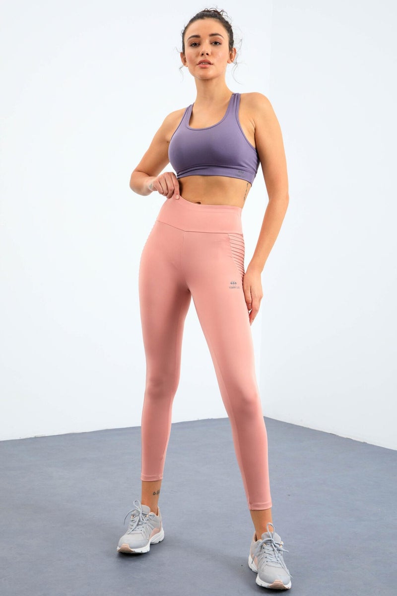 Tommy Life Powder Women's High Waist Slim Fit Skinny Leggings-94568  - Image 3