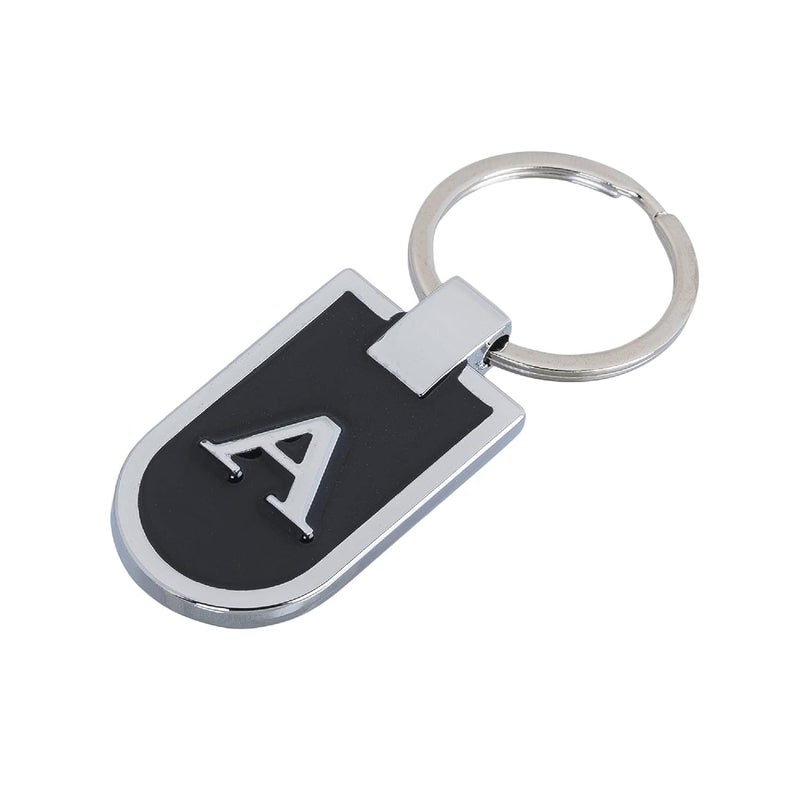AUGEN Stainless Steel Alphabet Letter A Keychain Metal Initials For Car & Bike Gifting With Key Ring Anti-Rust (Pack Of 1) - Image 1