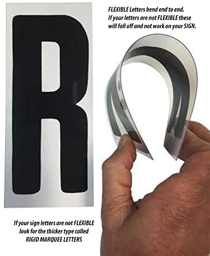 Sign Letter Depot Changeable Sign Letters 6” on 7-inch Flexible Panel - Condensed Font, Made in USA, Compatible with Flexible Letter Track or Texas Track - Image 4