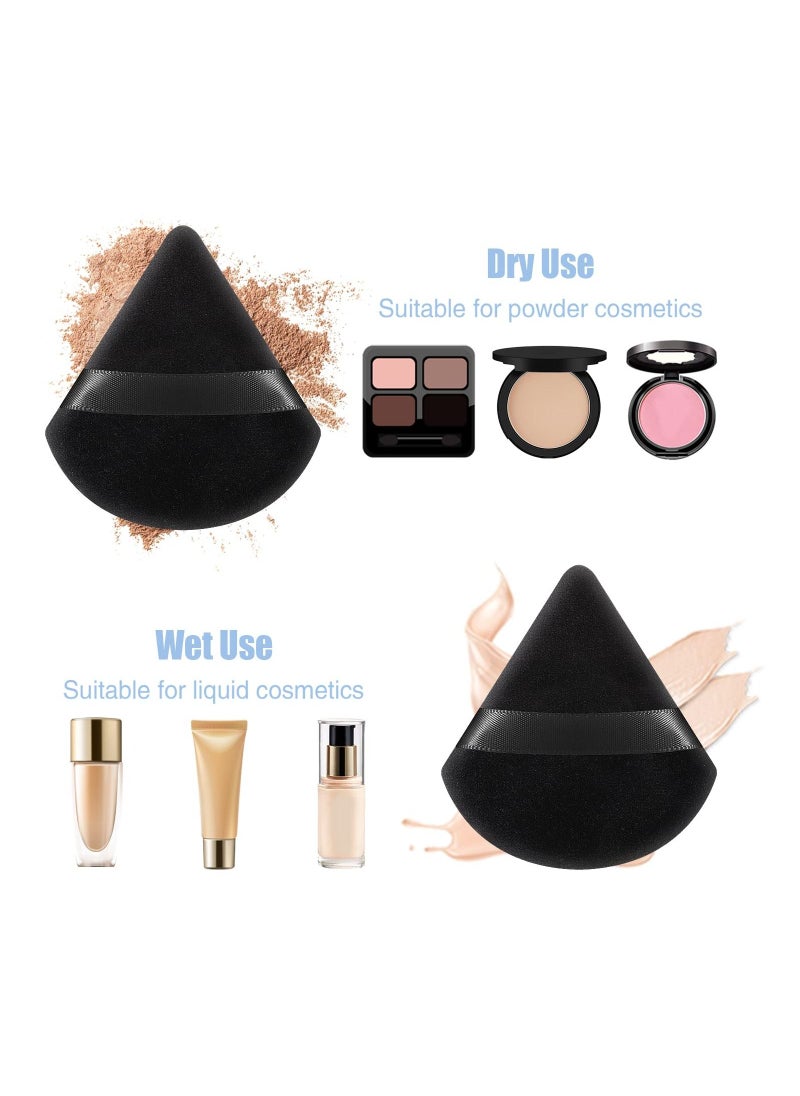 ORiTi 2 PCS Triangle Powder Puffs Face Cosmetic Powder Puff Washable Reusable Soft Plush Powder Makeup Sponge  - Image 4