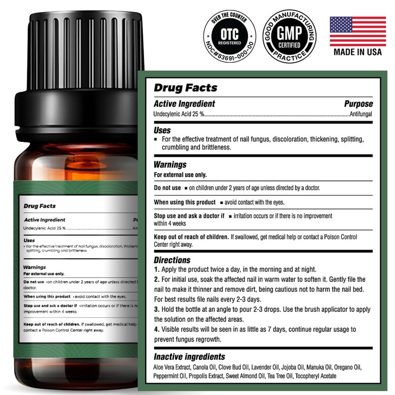 Foot Cure Toenail Renewal Solution Extra Strength Care for Toe Nail Fingernails Nail Repair Solution for broken Discolored Nails Renews Damaged Cracked Ingrown Toenail Made In USA 050 Fl Oz 2 Pack - Image 2