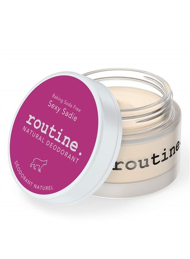 routine Natural Deodorant Deo Jar | Sexy Sadie: Baking Soda Free, 58g | Extra Sensitive Skin Formula | Aluminum Free Natural Deodorant for Women & Men - Image 1