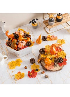 MyGift MyGift 166 Pieces Fall Harvest Themed Home Decoration, Thanksgiving Party Supplies, Autumn Table Decor, Vase Fillers  - Image 2