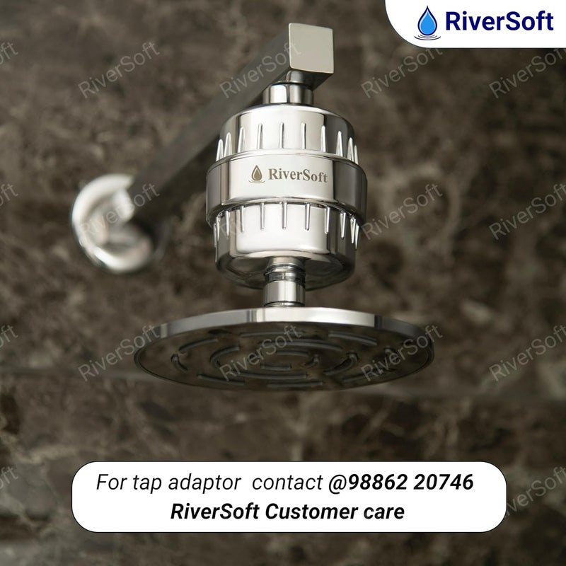 RiverSoft BLISS-15C Shower Filter Cartridge with 15 Stage for high Hardness Water (Cartridge only, White, PP, New Model) - Image 4