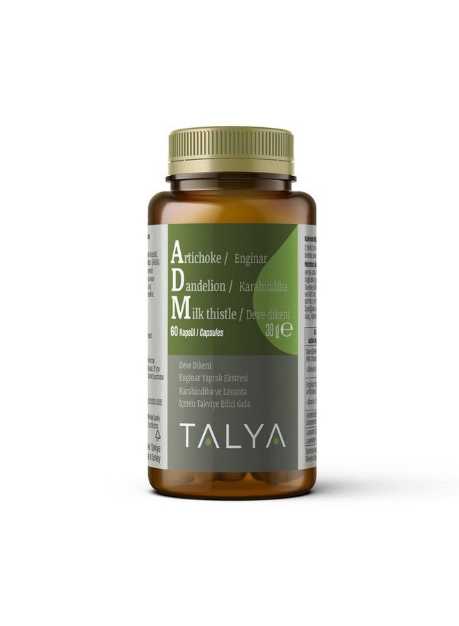 Talya ADM - Artichoke - Dandelion - Milk Thistle - Special Blend for Liver Detox - Veg Caps - Promotes Healthy Liver Balance - Image 1