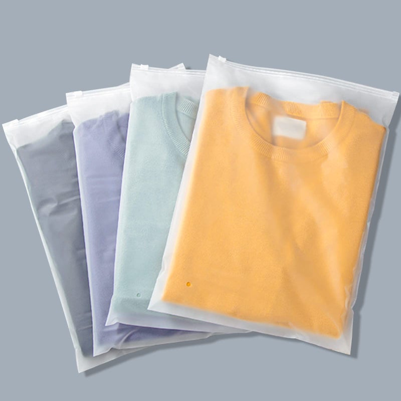 Svaldo Svaldo Poly TShirt Packaging Bags 50PCS 12x14 Inch Clear Zipper Plastic for Clothes Pants Shirt Sweaters Resealable Apparel for Clothing Selling Frosted Zip Lock 3 Mil 