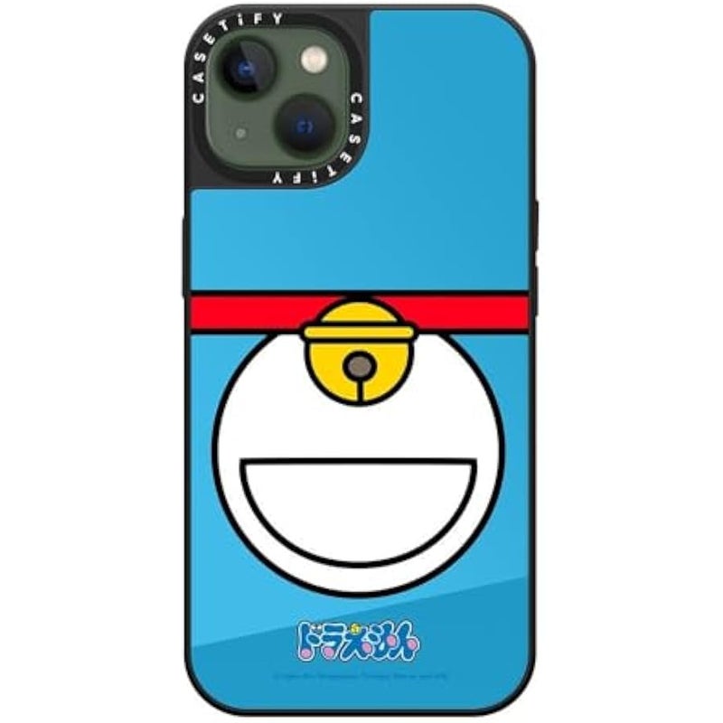 Casetify Mirror iPhone 13 Case 【Doraemon Co-Lab / 4.9ft Drop Protection/Compatible with Magsafe】 - Doraemon Bell - Silver on Black - Image 3