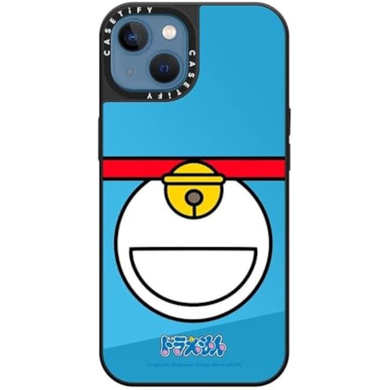 Casetify Mirror iPhone 13 Case 【Doraemon Co-Lab / 4.9ft Drop Protection/Compatible with Magsafe】 - Doraemon Bell - Silver on Black - Image 5