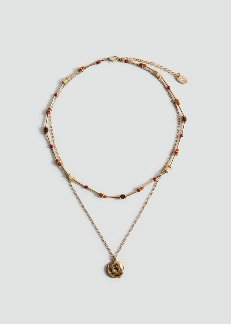 MANGO Combined Double-Pendant Necklace