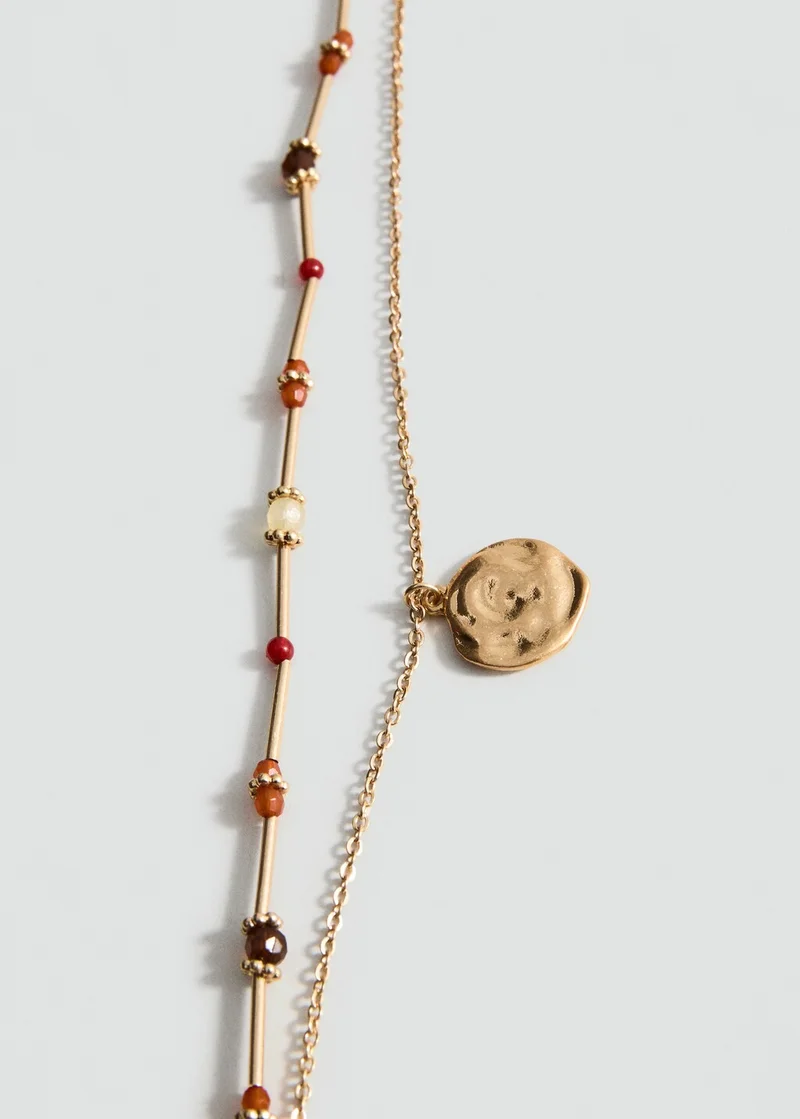 MANGO Combined Double-Pendant Necklace