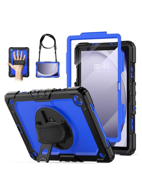Case for Samsung Galaxy Tab A9+/A9 Plus 5G Tablet 11'' with Screen Protector, 360 Rotating Hand Strap & Stand, Protective Case for Galaxy Tab A9 Plus/ A9+ 11'' SM-X210/X216/X218