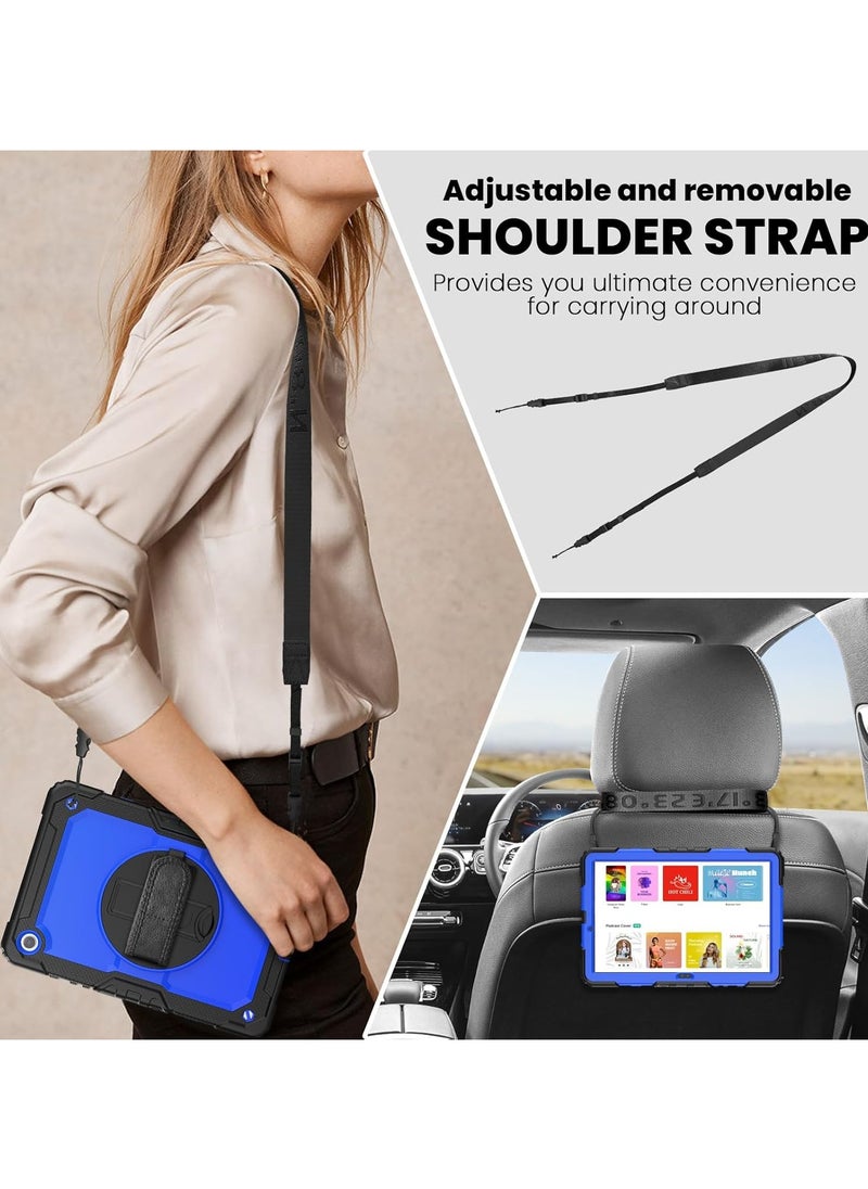General - Case for Samsung Galaxy Tab A9+/A9 Plus 5G Tablet 11'' with Screen Protector, 360 Rotating Hand Strap & Stand, Protective Case for Galaxy Tab A9 Plus/ A9+ 11'' SM-X210/X216/X218 - Image 1