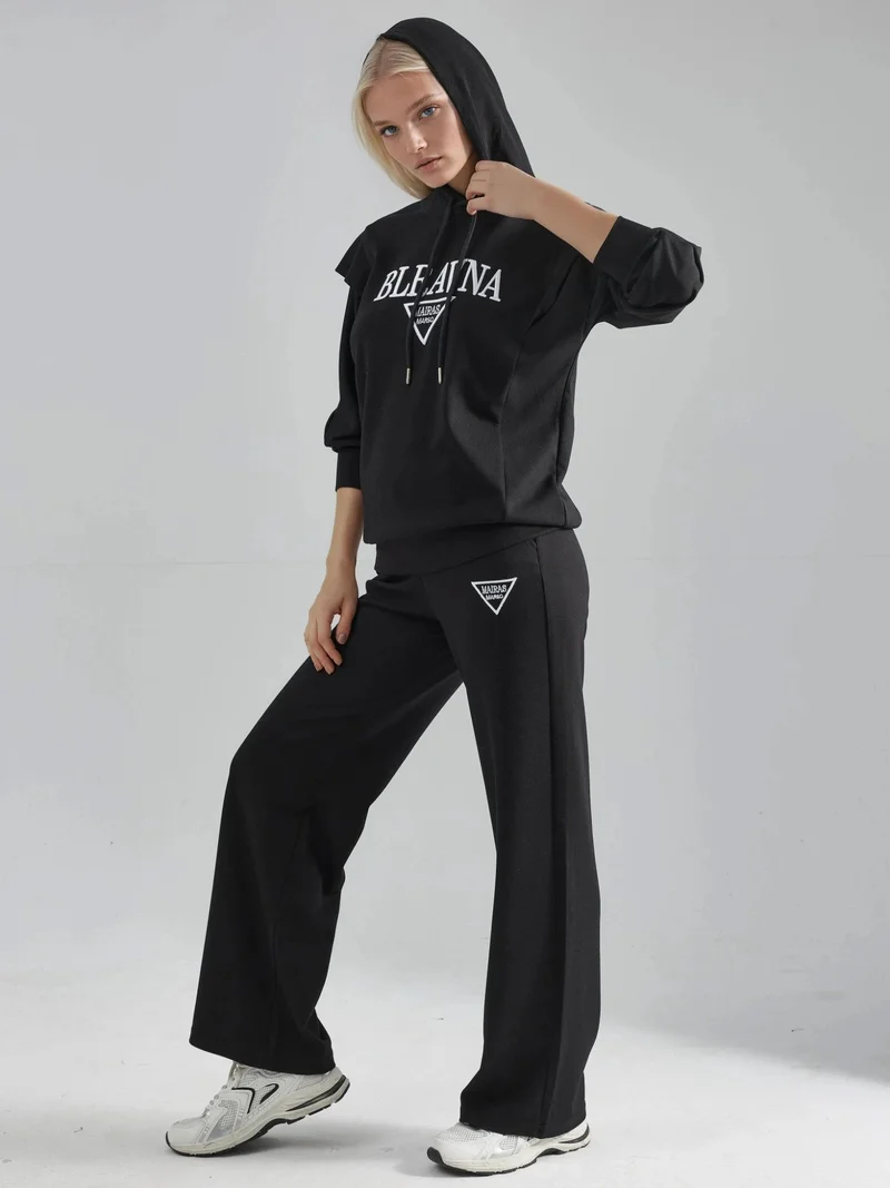 HICCUP Modal Touch Embroidered Hooded Two-Piece Set Bersan Collection