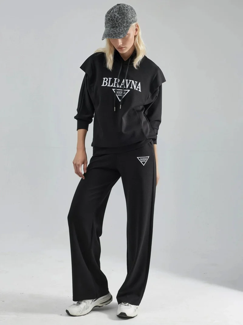 HICCUP Modal Touch Embroidered Hooded Two-Piece Set Bersan Collection