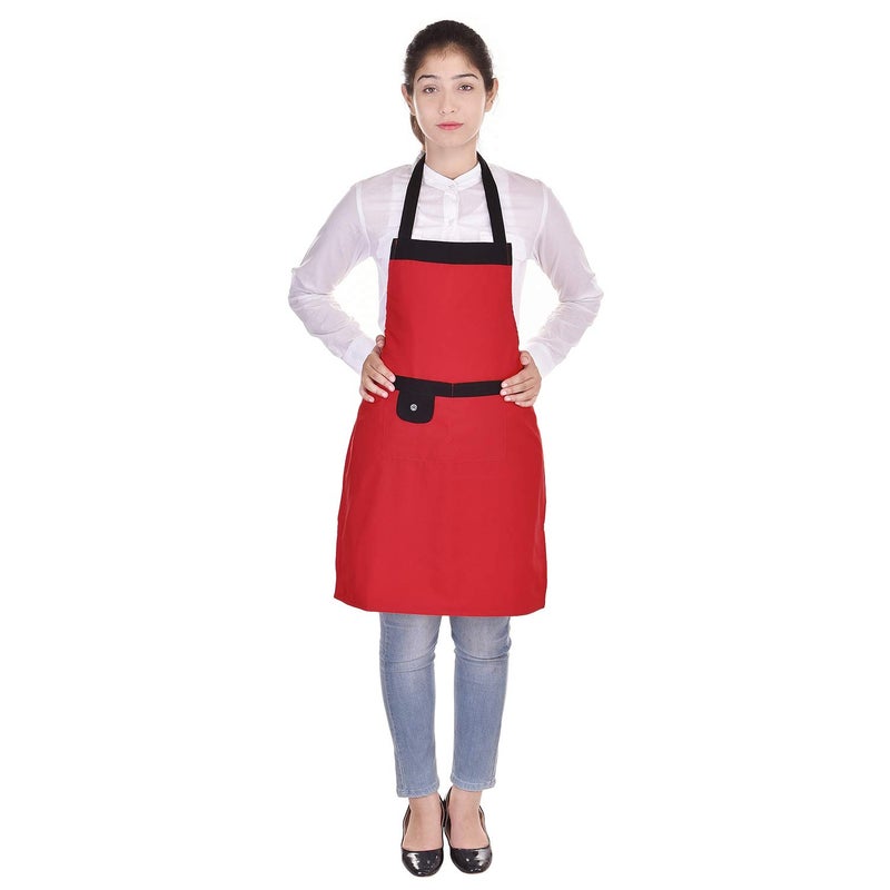 Switchon waterproof Kitchen cooking multipurpose Apronfree size Red and Rani colour - Image 4