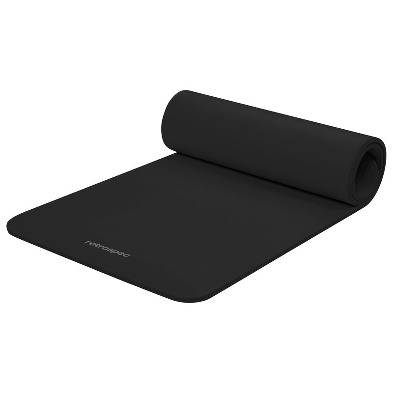 Retrospec Solana Yoga Mat 1/2" Thick w/Nylon Strap for Men & Women - Non Slip Excercise Mat for Yoga, Pilates, Stretching, Floor & Fitness Workouts - Image 1