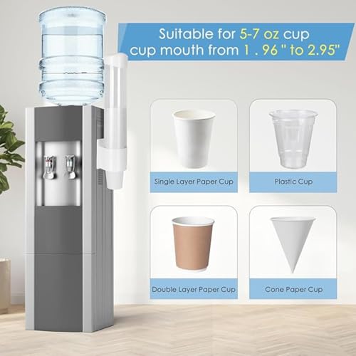 TASMAX Paper Glasses Wall Stand Paper Cup Organizer Glass Cup Wall Stand Holder Dispense Wall Mounted Plastic Drinking Water Cup Dispenser Sticker or Screw Plate Mountable (Pack 1) - Image 4