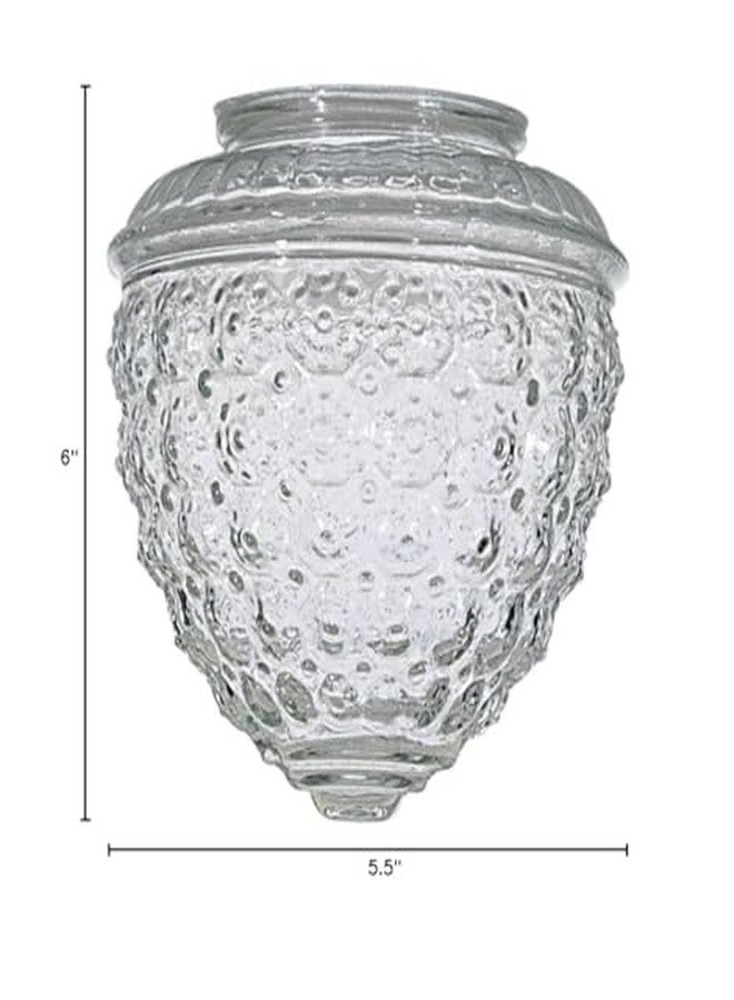 Satco Clear Pineapple Glass Shade - 3-1/4-Inch Fitter Opening - Image 2