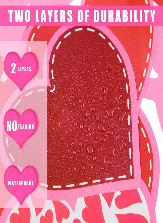Junkin 60 Pcs Valentine's Day Classroom Bulletin Border Decoration Cutouts Colorful Hearts Cutouts Cupid Cutouts for Valentines Day Classroom Holiday Bulletin Border Wall Decor (Heart) - Image 3
