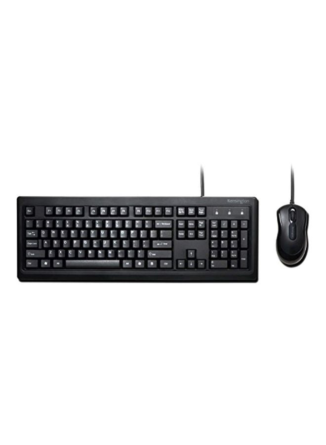 Kensington Mouse-in-a-Box and Keyboard Wired USB Desktop Set (K72436AM), Black - Image 1