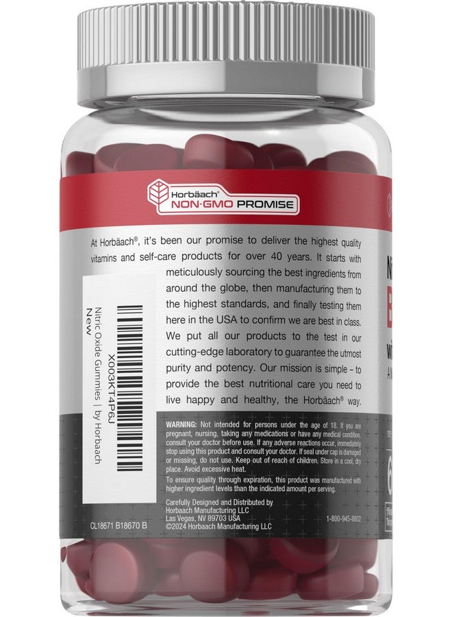 Horbäach Nitric Oxide Beet Root Gummies | 60 Count | with Nitrates | Strawberry Flavor | Vegan, Non-GMO, Gluten Free Supplement - Image 2