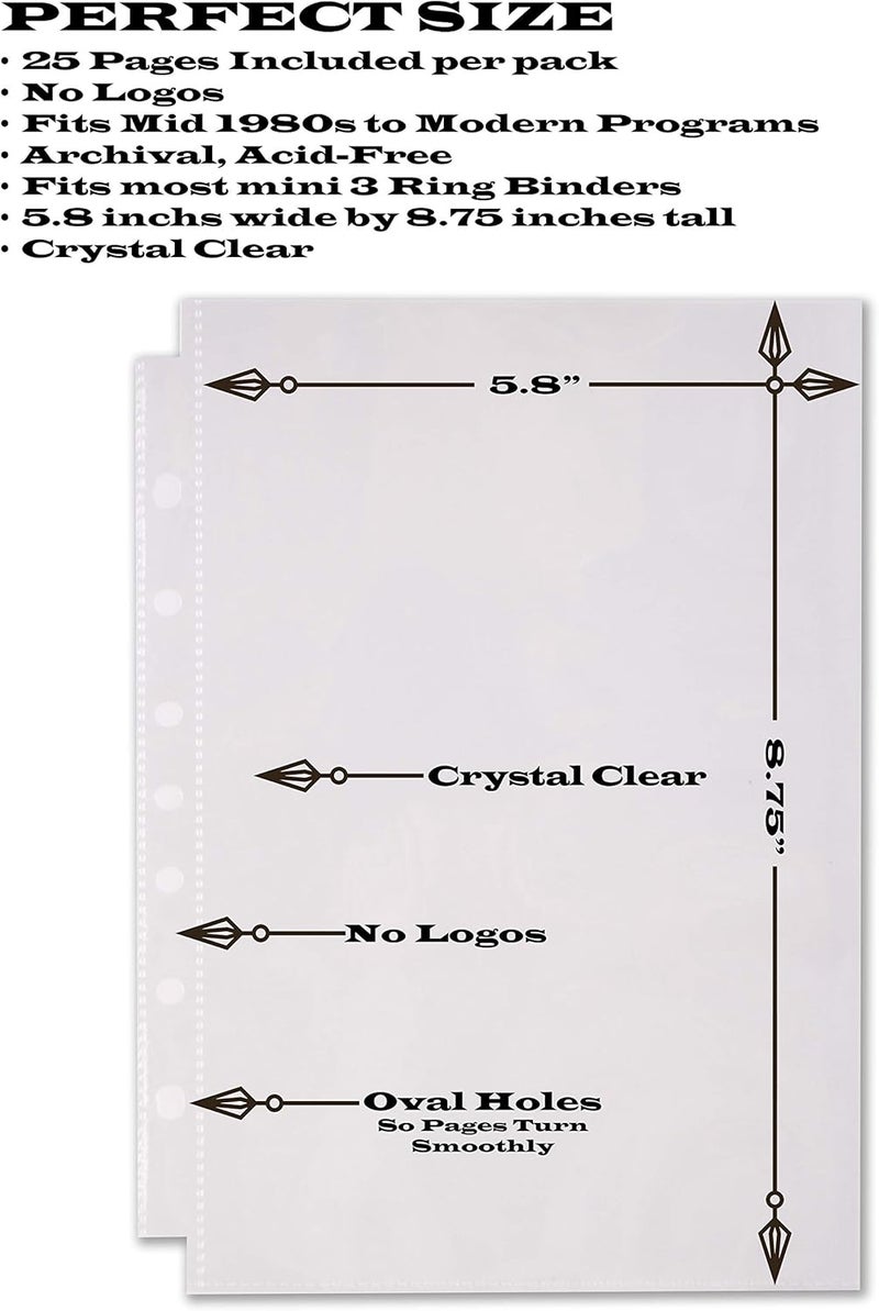 2Fold Sheet Protectors for Broadway Play Program and Theater Programs - 25 Custom Sheet Protectors Fits Playbills from Mid 1980s to Modern (5.8 x 8.75 Program Protectors (25 Pack)) - Image 2