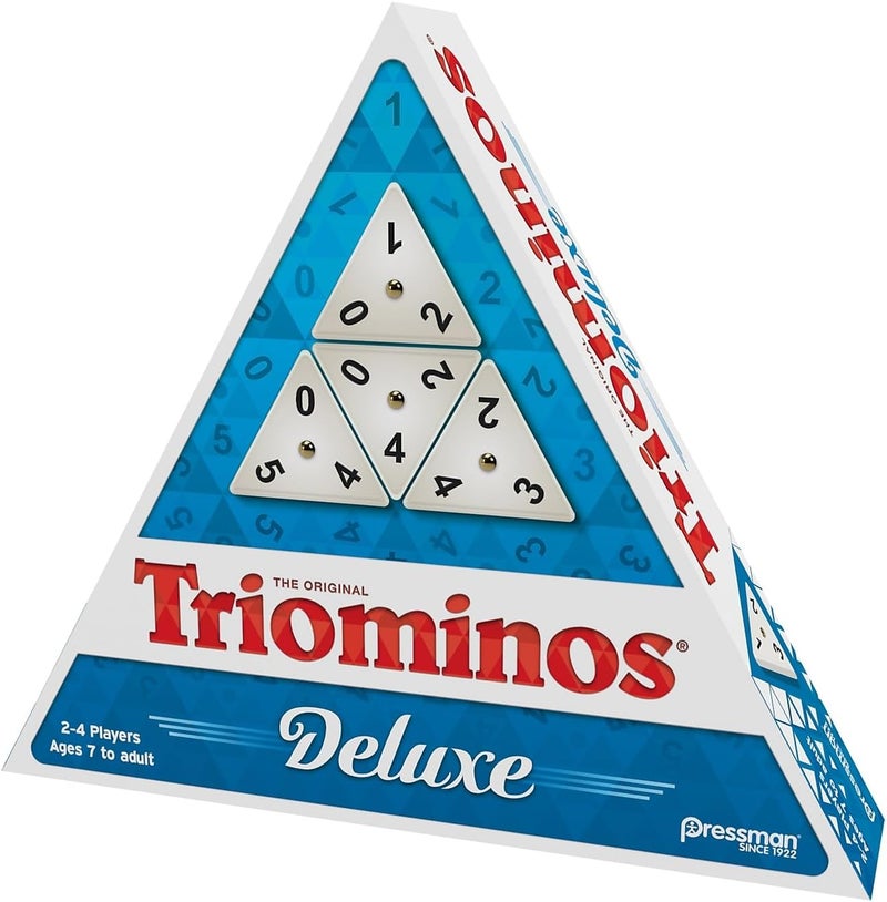 Goliath Pressman Tri-Ominos - Deluxe Edition Triangular Tiles with Brass Spinners, 5" - Image 3